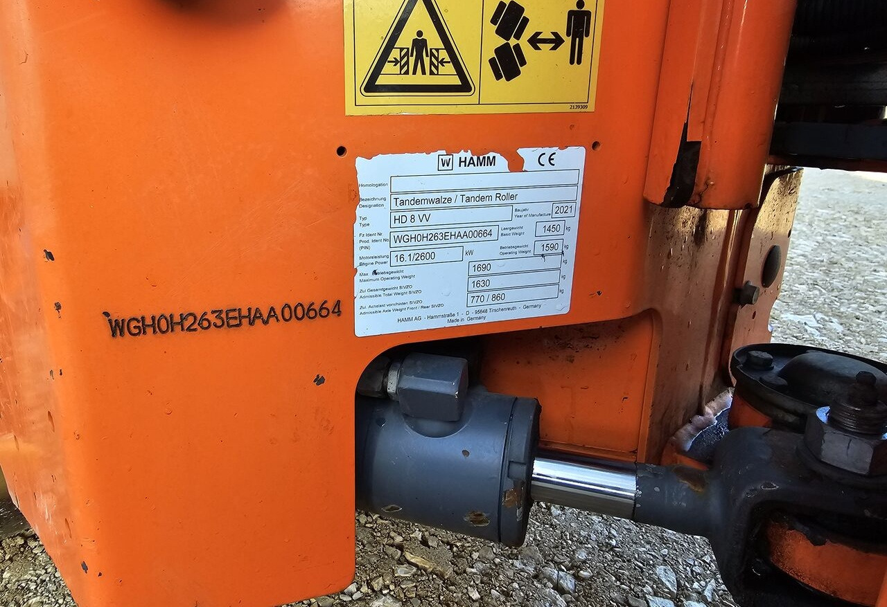 Hamm HD8 VV / 2021 / 1590KG / 307MH / TOP - Kleine Walze: das Bild 5 Hamm HD8 VV / 2021 / 1590KG / 307MH / TOP - Kleine Walze: das Bild 5