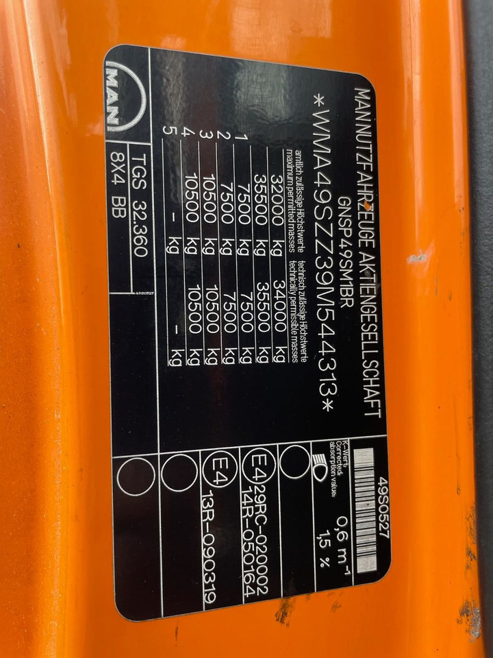 Fahrmischer MAN TGS 32.360 8x4 BB Betonmischer/CIFA/SL9/9m3/EU4: das Bild 15