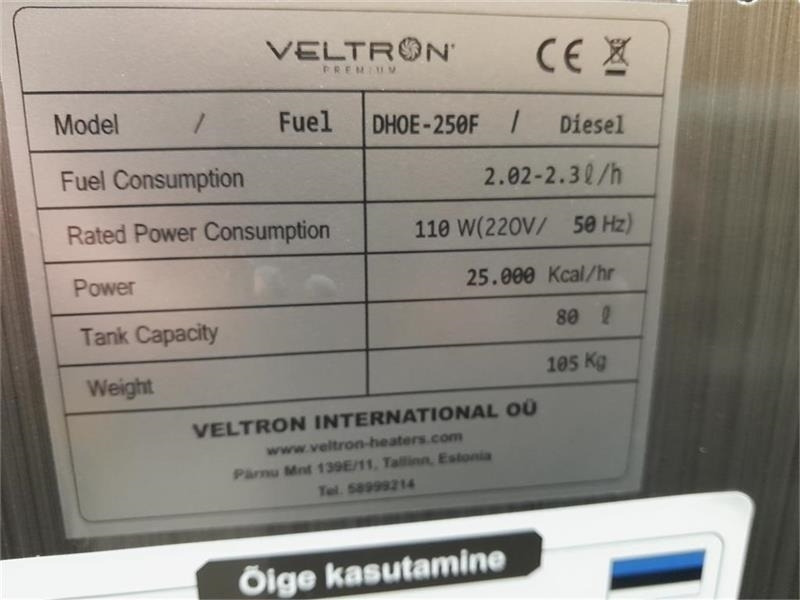 - - - VeLTRON HEATER MED BLÆSER - Bauheizung: das Bild 5 - - - VeLTRON HEATER MED BLÆSER - Bauheizung: das Bild 5