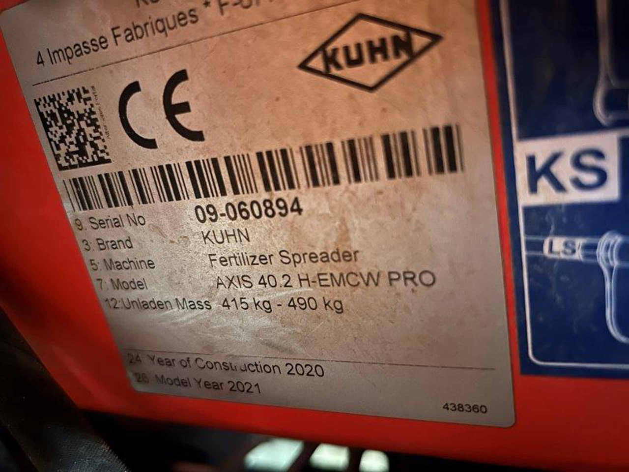 Kuhn Axis 40.2 H-EMC-W - Düngerstreuer: das Bild 2 Kuhn Axis 40.2 H-EMC-W - Düngerstreuer: das Bild 2