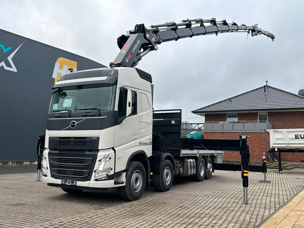 Volvo FH500 8X4 Kran HIAB X-HiPro858E-8 & Jib150x-6 - Pritsche LKW, Autokran: das Bild 2 Volvo FH500 8X4 Kran HIAB X-HiPro858E-8 & Jib150x-6 - Pritsche LKW, Autokran: das Bild 2