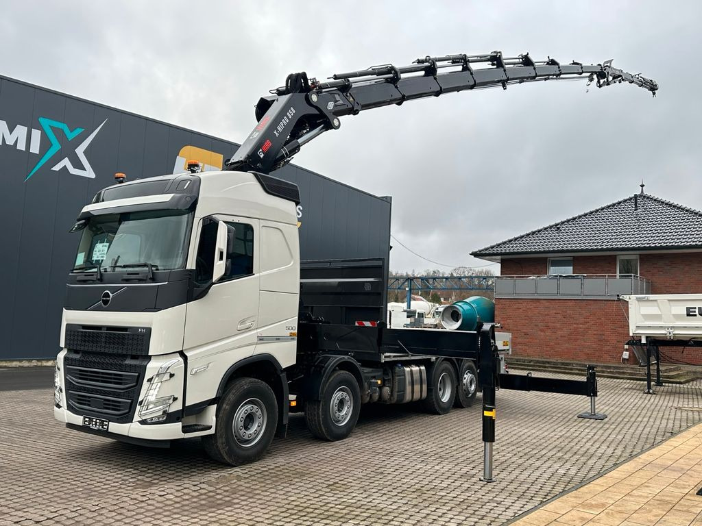 Volvo FH500 8X4 Kran HIAB X-HiPro858E-8 & Jib150x-6 - Pritsche LKW, Autokran: das Bild 1 Volvo FH500 8X4 Kran HIAB X-HiPro858E-8 & Jib150x-6 - Pritsche LKW, Autokran: das Bild 1