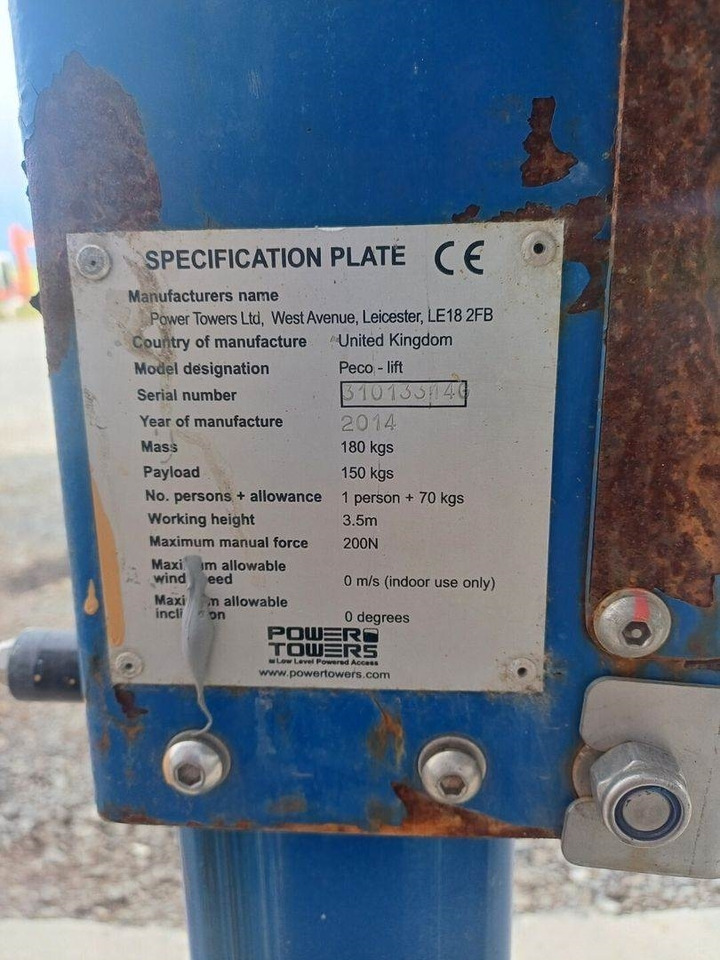 JLG Peco lift henkilönostin - Teleskopmastbühne: das Bild 5 JLG Peco lift henkilönostin - Teleskopmastbühne: das Bild 5