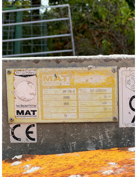 Bauer MAT HP 70 - Stationäre Betonpumpe für Landmaschine: das Bild 3 Bauer MAT HP 70 - Stationäre Betonpumpe für Landmaschine: das Bild 3