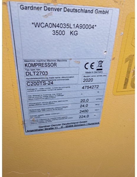 Compair C200 TS - 24 - Luftkompressor: das Bild 2 Compair C200 TS - 24 - Luftkompressor: das Bild 2