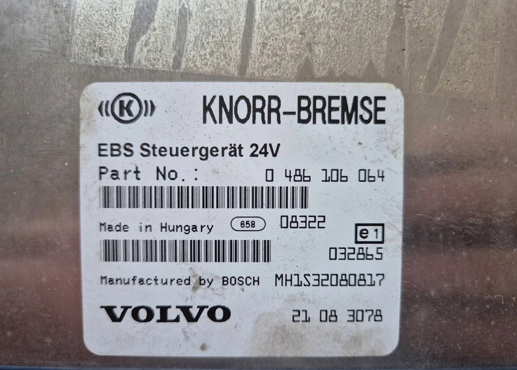 STEROWNIK KASETA EBS KNORR-BREMSE 0486106064 21083078 - Steuergerät: das Bild 2 STEROWNIK KASETA EBS KNORR-BREMSE 0486106064 21083078 - Steuergerät: das Bild 2