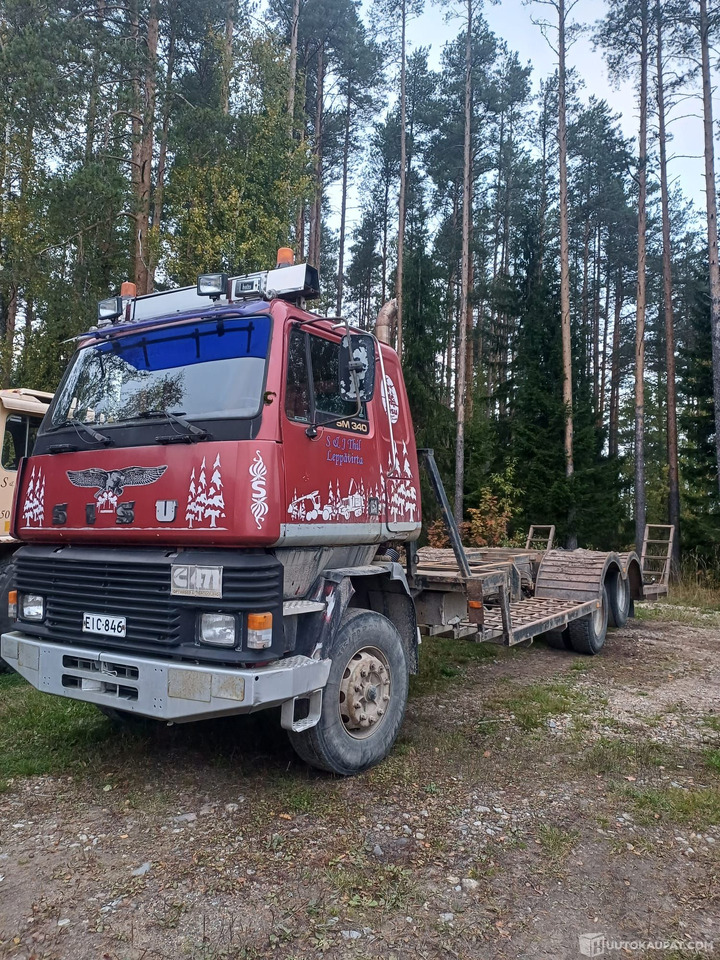 Sisu SM 340, 1988 Metsäkoneen kuljetus auto, Leppävirta - LKW: das Bild 1 Sisu SM 340, 1988 Metsäkoneen kuljetus auto, Leppävirta - LKW: das Bild 1