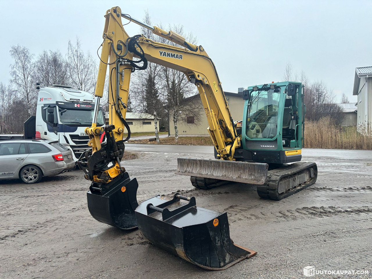 Yanmar VIO80-1 excavator + Engcon with two buckets., Ylivieska - Minibagger: das Bild 1 Yanmar VIO80-1 excavator + Engcon with two buckets., Ylivieska - Minibagger: das Bild 1