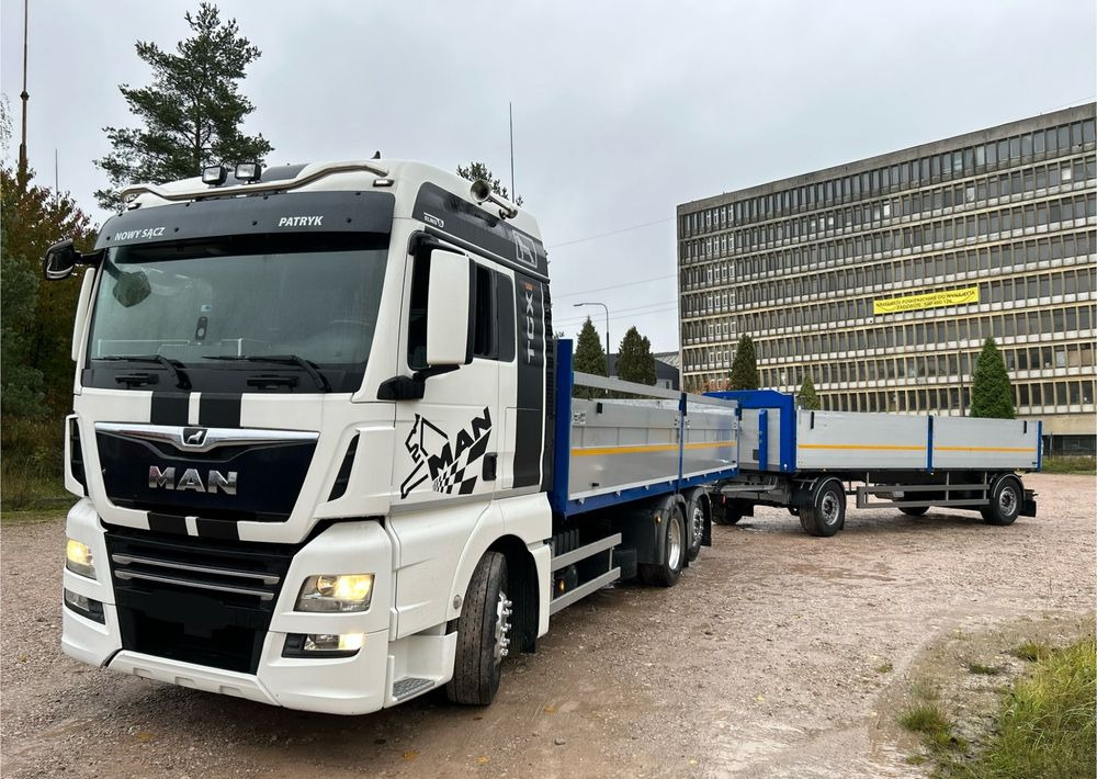 MAN TGX Tandem 1m burty TOP KOMPLET / ALUFELGI / zarejestrowany gotowy do pracy / przyczepa 18t / FULL OPCJA / 26.420 26.460 26.500 26.400 26.440 26.480 26.510 460 500 - Pritsche LKW: das Bild 1 MAN TGX Tandem 1m burty TOP KOMPLET / ALUFELGI / zarejestrowany gotowy do pracy / przyczepa 18t / FULL OPCJA / 26.420 26.460 26.500 26.400 26.440 26.480 26.510 460 500 - Pritsche LKW: das Bild 1