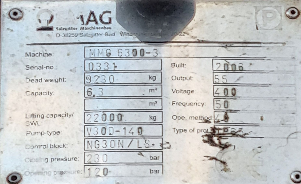 Peiner SMAG MMG 6300-3-S - Greifer für Hafentechnik: das Bild 4 Peiner SMAG MMG 6300-3-S - Greifer für Hafentechnik: das Bild 4