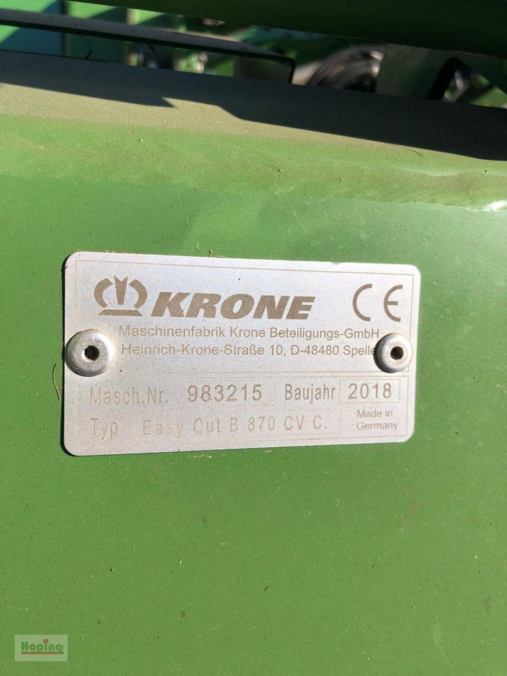 Mähwerk Krone EasyCut B 870 CV: das Bild 16