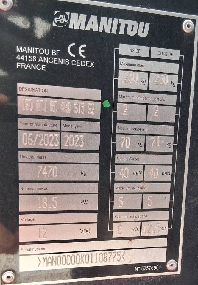 Gelenkarmbühne Manitou 180 ATJ RC 4RD ST5 S2: das Bild 7