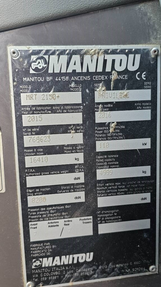Teleskoplader Manitou MRT 2150 Plus Privilege: das Bild 15