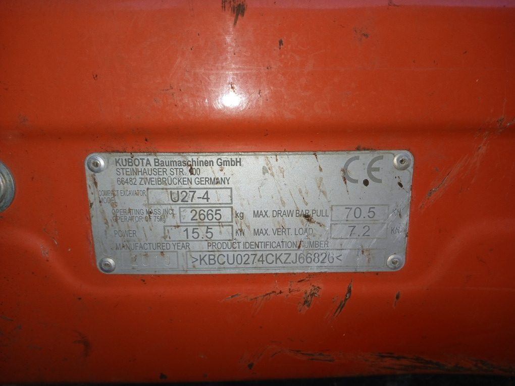 KUBOTA U27-4 - Minibagger: das Bild 1 KUBOTA U27-4 - Minibagger: das Bild 1