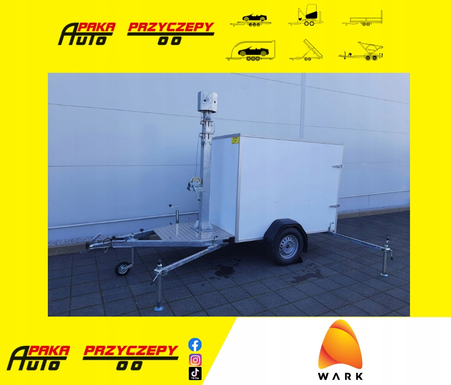 PRZYCZEPA Z MASZTEM TELESKOPOWYM DO MONITORINGU / TRAILER WITH TELESCOPIC MAST FOR MONITORING - Koffer Anhänger: das Bild 1 PRZYCZEPA Z MASZTEM TELESKOPOWYM DO MONITORINGU / TRAILER WITH TELESCOPIC MAST FOR MONITORING - Koffer Anhänger: das Bild 1