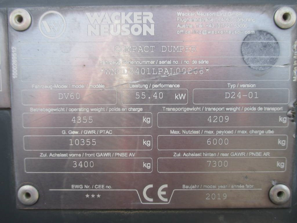 Mini-Kipper Wacker Neuson DV 60: das Bild 13 Mini-Kipper Wacker Neuson DV 60: das Bild 13