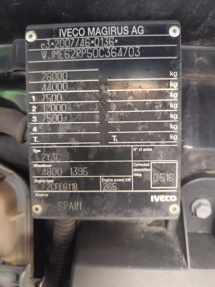 IVECO STRALIS 260S36 - Fahrgestell LKW: das Bild 2 IVECO STRALIS 260S36 - Fahrgestell LKW: das Bild 2