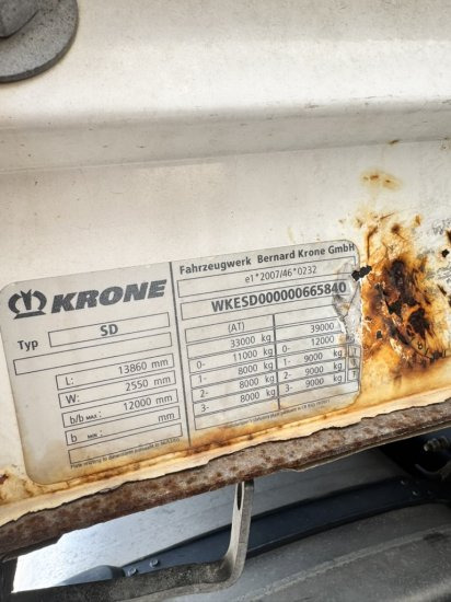 Krone Pritsche + Plane SD/DA06CLNF/1227XBF0 - Planenanhänger: das Bild 5 Krone Pritsche + Plane SD/DA06CLNF/1227XBF0 - Planenanhänger: das Bild 5