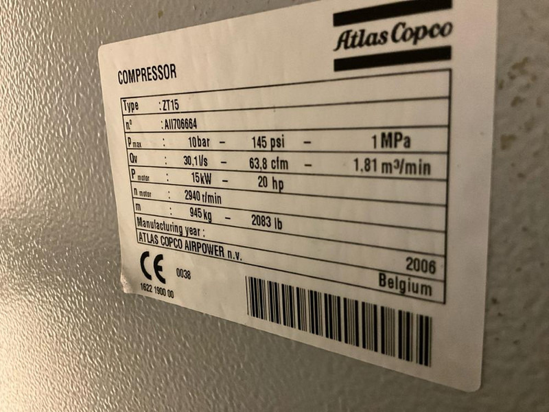 Atlas-Copco ZT 15 - Luftkompressor: das Bild 5 Atlas-Copco ZT 15 - Luftkompressor: das Bild 5