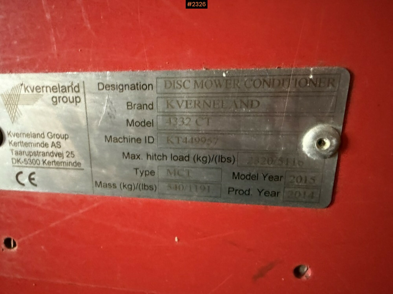 Grünlandtechnik Mower Conditioner Kverneland 4332 CT: das Bild 8