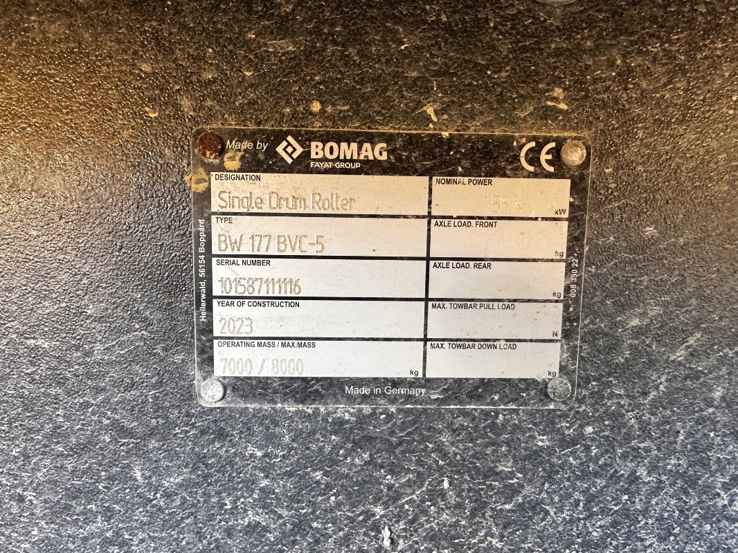 BOMAG DE BW 177 BVC-5 Stage V/Tier 4f - Walzenzug: das Bild 2 BOMAG DE BW 177 BVC-5 Stage V/Tier 4f - Walzenzug: das Bild 2