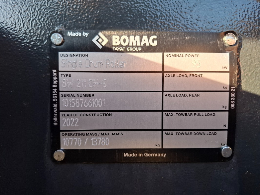 BOMAG DE BW 211 DH-5 Stage IV/TIER4f - Walzenzug: das Bild 2 BOMAG DE BW 211 DH-5 Stage IV/TIER4f - Walzenzug: das Bild 2