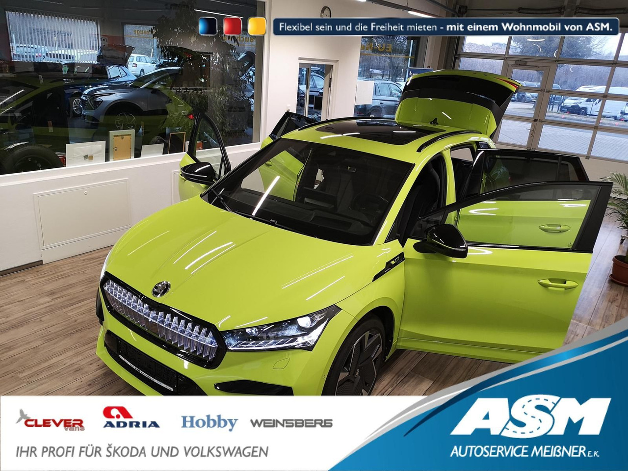 Skoda Enyaq iV RS 220 kW*PSD*AHK*virt.Pedal*360°Kamera - SUV/ Geländewagen: das Bild 1 Skoda Enyaq iV RS 220 kW*PSD*AHK*virt.Pedal*360°Kamera - SUV/ Geländewagen: das Bild 1