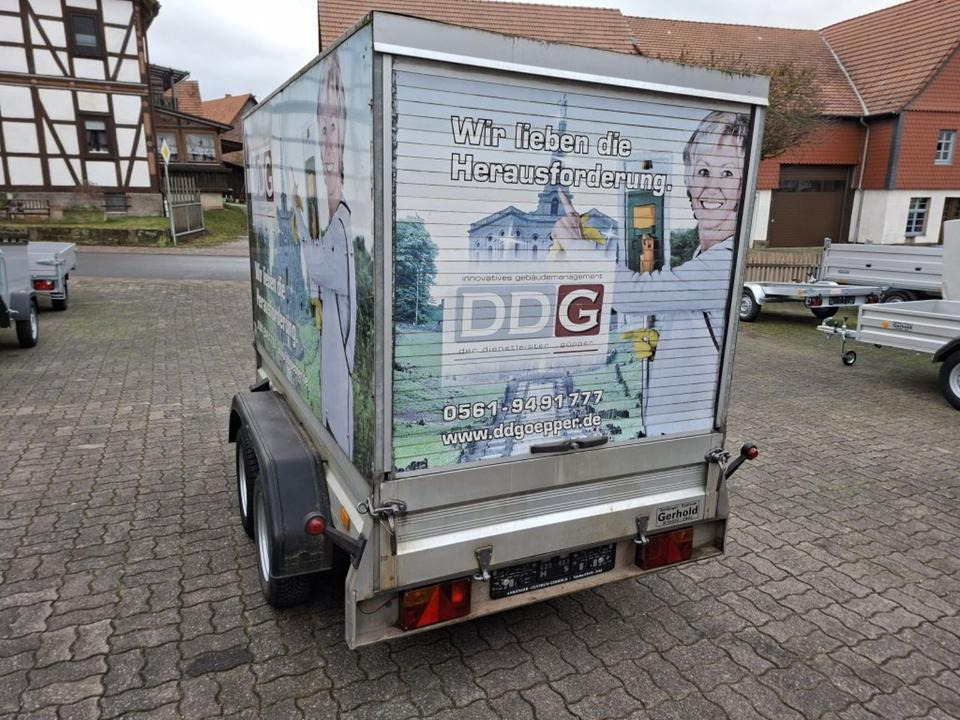 Humbaur PKW-Anhänger, 1,6 t Tandem Stirnwandklappe Kofferanhänger - Koffer Anhänger: das Bild 5 Humbaur PKW-Anhänger, 1,6 t Tandem Stirnwandklappe Kofferanhänger - Koffer Anhänger: das Bild 5