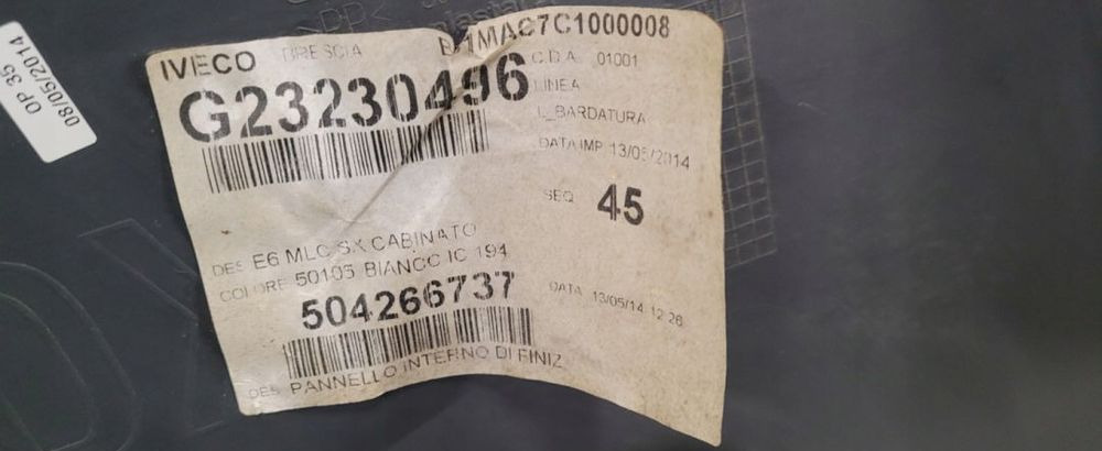 TAPICERKA DRZWI IVECO EUROCARGO E6 RH 504266737 - Tür und Teile für LKW: das Bild 3 TAPICERKA DRZWI IVECO EUROCARGO E6 RH 504266737 - Tür und Teile für LKW: das Bild 3