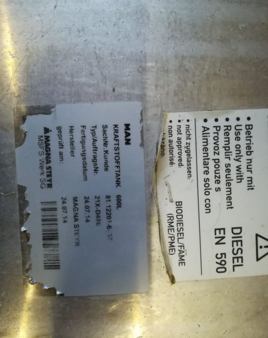 ZBIORNIK PALIWA MAN TGX TGS TGA 600L euro6 - Kraftstofftank für LKW: das Bild 4 ZBIORNIK PALIWA MAN TGX TGS TGA 600L euro6 - Kraftstofftank für LKW: das Bild 4