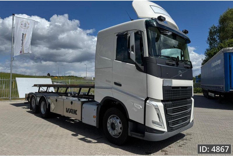 Volvo FH 500 Globetrotter, Euro 6, / 6x2 / Hydraulic body / frame 7.4 m / Tail lift - Containerwagen/ Wechselfahrgestell LKW: das Bild 5 Volvo FH 500 Globetrotter, Euro 6, / 6x2 / Hydraulic body / frame 7.4 m / Tail lift - Containerwagen/ Wechselfahrgestell LKW: das Bild 5