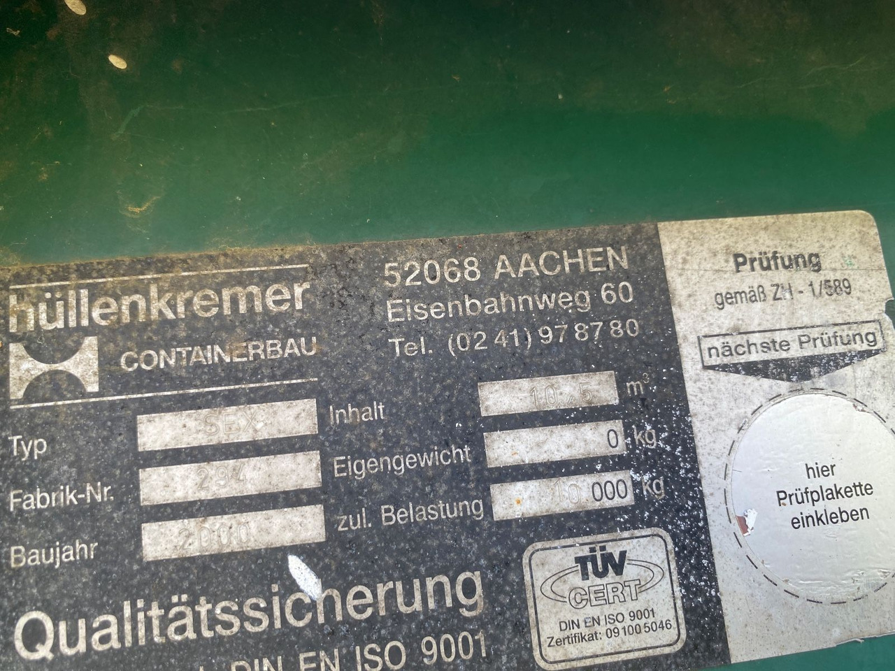 Hüllenkremer 10 cbm Stahlcontainer mit Deckel - Abrollcontainer: das Bild 5 Hüllenkremer 10 cbm Stahlcontainer mit Deckel - Abrollcontainer: das Bild 5