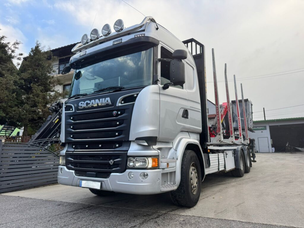 SCANIA R580 - Holztransporter, Autokran: das Bild 2 SCANIA R580 - Holztransporter, Autokran: das Bild 2