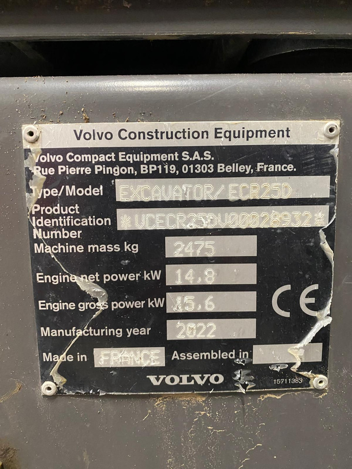 VOLVO ECR25D - Minibagger: das Bild 2 VOLVO ECR25D - Minibagger: das Bild 2