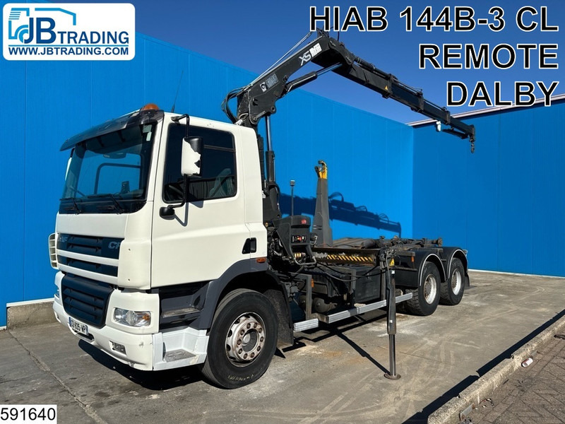 DAF CF 380 6X4, EURO 3, Manual, Steel, HIAB, DALBY - Abrollkipper, Autokran: das Bild 1 DAF CF 380 6X4, EURO 3, Manual, Steel, HIAB, DALBY - Abrollkipper, Autokran: das Bild 1