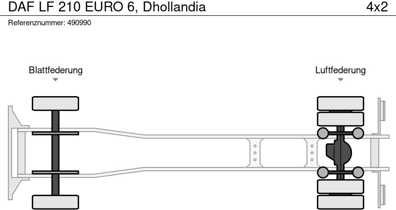 Koffer LKW DAF LF 210 EURO 6, Dhollandia: das Bild 13