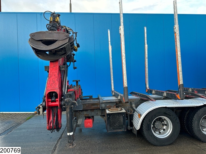 Holztransporter, Autokran DAF XF 530 6x4, Wood transport, Retarder, Loglift ET450: das Bild 19