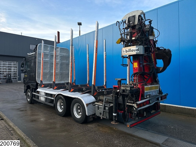 Holztransporter, Autokran DAF XF 530 6x4, Wood transport, Retarder, Loglift ET450: das Bild 16