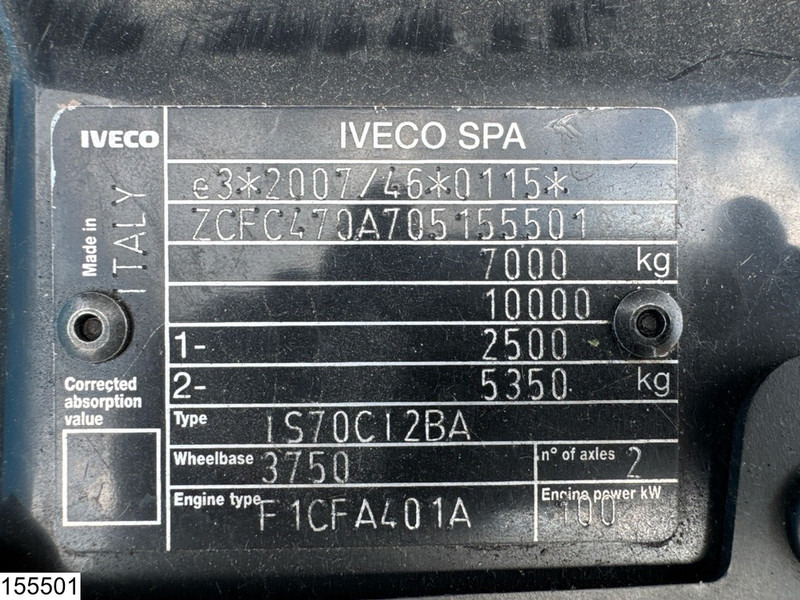 Iveco 70C14 EURO 6, Dhollandia, Engine problem - Koffer LKW: das Bild 5 Iveco 70C14 EURO 6, Dhollandia, Engine problem - Koffer LKW: das Bild 5