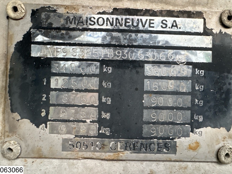 MAISONNEUVE Food 32.700 liter, 5 comp - Tankauflieger: das Bild 4 MAISONNEUVE Food 32.700 liter, 5 comp - Tankauflieger: das Bild 4