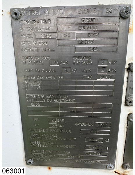 MAISONNEUVE gas 7130 Liter, GAS, 1 Compartment - Tankauflieger: das Bild 4 MAISONNEUVE gas 7130 Liter, GAS, 1 Compartment - Tankauflieger: das Bild 4