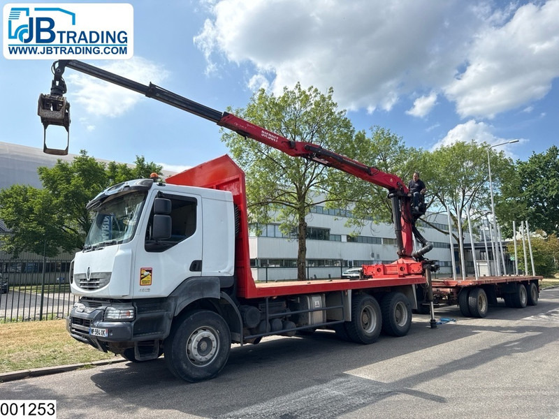 Renault Kerax 450 Dxi 6x4, Manual, Steel, Palfinger, Combi - Holztransporter, Autokran: das Bild 1 Renault Kerax 450 Dxi 6x4, Manual, Steel, Palfinger, Combi - Holztransporter, Autokran: das Bild 1