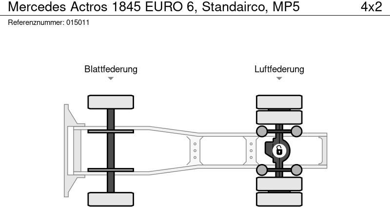 Sattelzugmaschine Mercedes-Benz Actros 1845 EURO 6, Standairco, MP5: das Bild 13