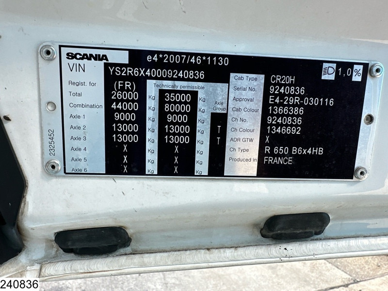 Fahrgestell LKW Scania R 650 6X4, EURO 6, Retarder, PTO: das Bild 7