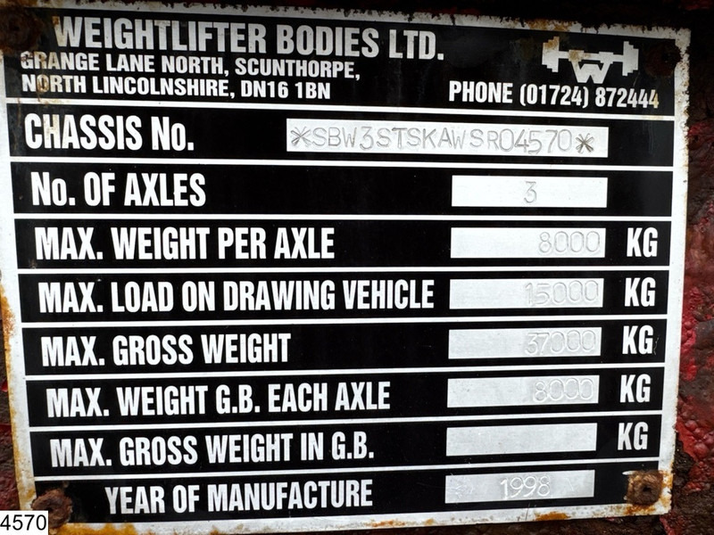 Weight Lifter Container chassis Twistlocks, 30 FT - Container/ Wechselfahrgestell Auflieger: das Bild 4 Weight Lifter Container chassis Twistlocks, 30 FT - Container/ Wechselfahrgestell Auflieger: das Bild 4