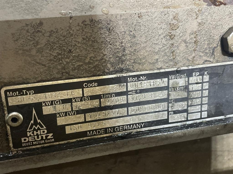 Motor für Baumaschine Ahlmann AZ14-Deutz BF4M1012EC-Engine/Motor: das Bild 9 Motor für Baumaschine Ahlmann AZ14-Deutz BF4M1012EC-Engine/Motor: das Bild 9