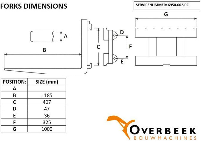 Gabel für Baumaschine Weidemann - Wacker Neuson-Forks/Palletgabeln/Palletvorken: das Bild 6