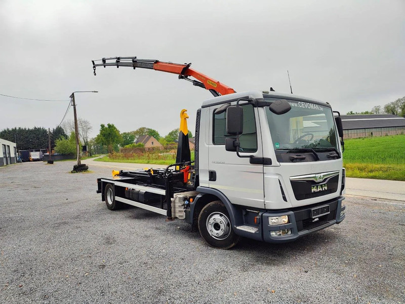 MAN TGL 12.250 Container + Palfinger PK5001 Remote - Abrollkipper, Autokran: das Bild 2 MAN TGL 12.250 Container + Palfinger PK5001 Remote - Abrollkipper, Autokran: das Bild 2