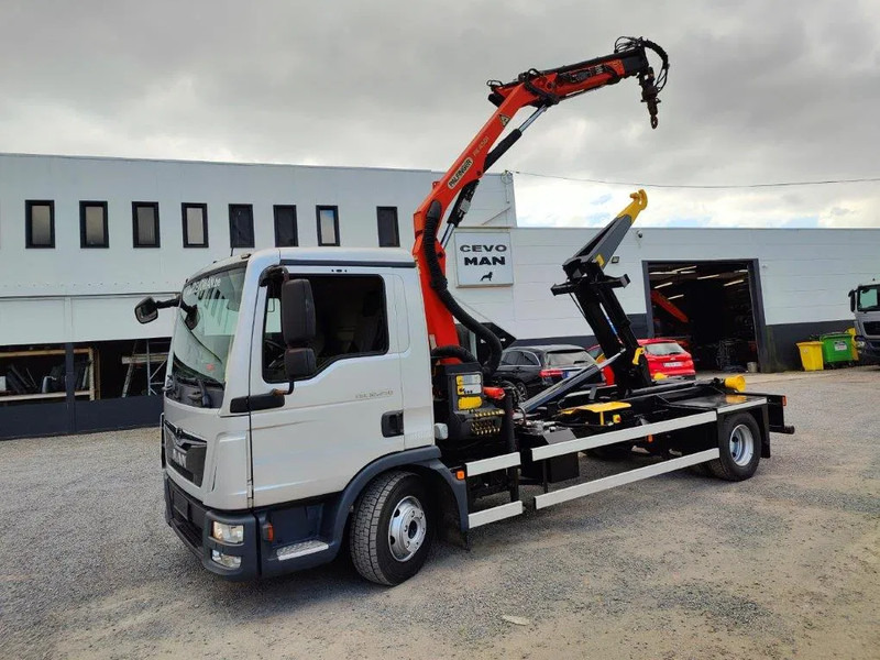 MAN TGL 12.250 Containersysteem Jimeca met kraan Palfinger PK4501 - Abrollkipper, Autokran: das Bild 1 MAN TGL 12.250 Containersysteem Jimeca met kraan Palfinger PK4501 - Abrollkipper, Autokran: das Bild 1