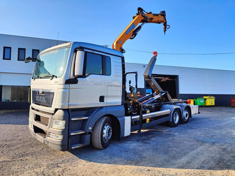 MAN TGX 26.400 6x2 Euro5 Container LEEBUR + Crane Effer 145 - Abrollkipper, Autokran: das Bild 1 MAN TGX 26.400 6x2 Euro5 Container LEEBUR + Crane Effer 145 - Abrollkipper, Autokran: das Bild 1